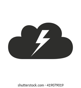 Bolt   vector icon. Illustration isolated on white  background for graphic and web design.
