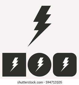 Bolt vector icon. Illustration isolated for graphic and web design.