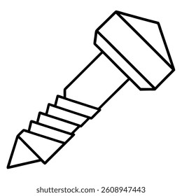 Bolt vector line art on white baclground