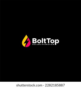 Bolt Water drop lightning logo