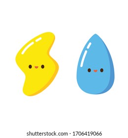 Bolt and Water vector. Bolt and Water character design.