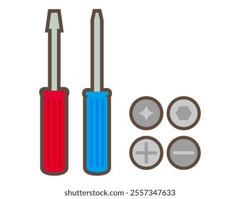 Bolt wrench icon.　Illustration of a cute tool.