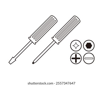 Bolt wrench icon.　Illustration of a cute tool.