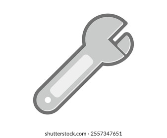 Bolt wrench icon.　Illustration of a cute tool.