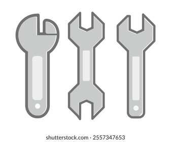 Bolt wrench icon.　Illustration of a cute tool.