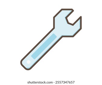 Bolt wrench icon.　Illustration of a cute tool.