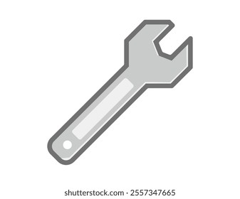 Bolt wrench icon.　Illustration of a cute tool.