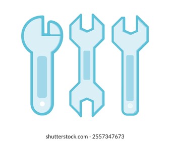 Bolt wrench icon.　Illustration of a cute tool.