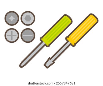 Bolt wrench icon.　Illustration of a cute tool.