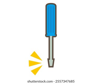 Bolt wrench icon.　Illustration of a cute tool.