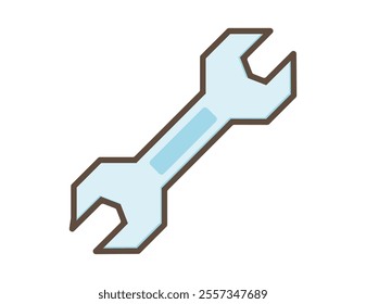 Bolt wrench icon.　Illustration of a cute tool.