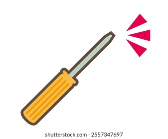 Bolt wrench icon.　Illustration of a cute tool.