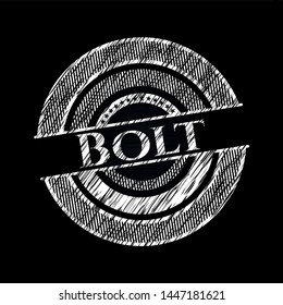 Bolt written on a chalkboard. Vector Illustration. Detailed.