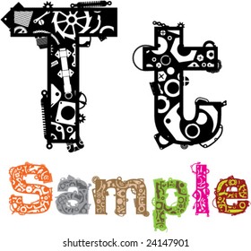 Bolts n Nuts Letter T