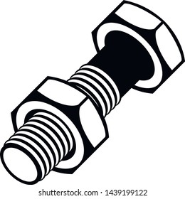 Bolts and nuts vector illustration.