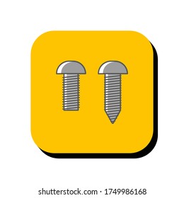 bolts and nuts vector illustration icon. bolts and nuts icon in two-dimensional shape. The concept of construction and build by using a bolts and nuts modern icon. bolts and nuts flat icon.
