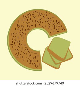 Bolu pandan indonesian traditional cake