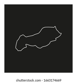 mapa de la región de Bolu, país de Turquía