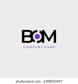 BOM initial letter monogram logo