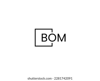 BOM Letter Initial Logo Design Vector Illustration