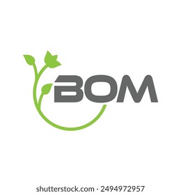 BOM letter logo vector design, BOM simple and modern logo. BOM luxurious alphabet design