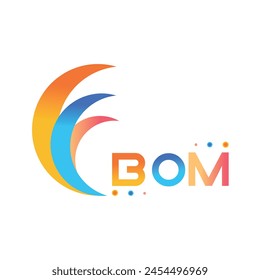 BOM letter technology Web logo design on white background. BOM uppercase monogram logo and typography for technology, business and real estate brand.
