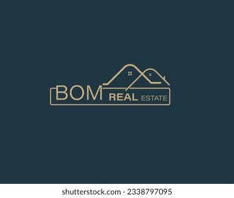 BOM Real Estate and Consultants Logo Design Vectors images. Luxury Real Estate Logo Design