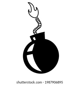 bomb 2d illustration vector drawing