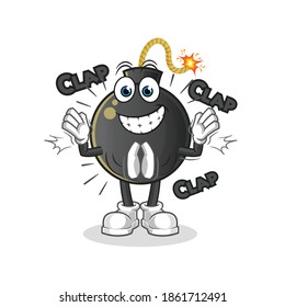 bomb applause illustration. character vector