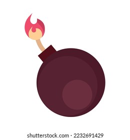 bomb attack icon white background