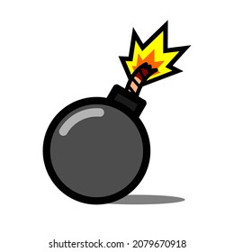 Ilustración Del Vector De Caricatura De La Pelota De Bombas En Fondo Blanco