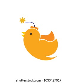 Bomb Bird Logo Icon Design