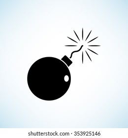 bomb -  black vector icon