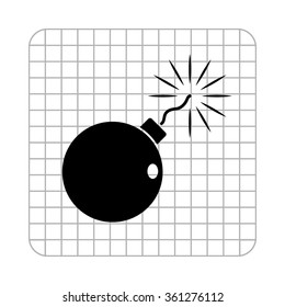 bomb  - black vector icon