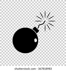 bomb  - black vector icon