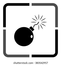 bomb  - black vector icon