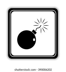 bomb  - black vector icon