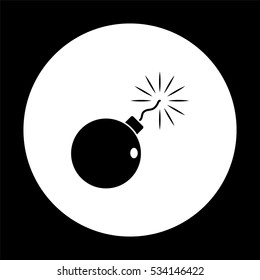 bomb  - black vector icon