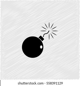 bomb -  black vector icon