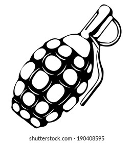 Bomb in black white