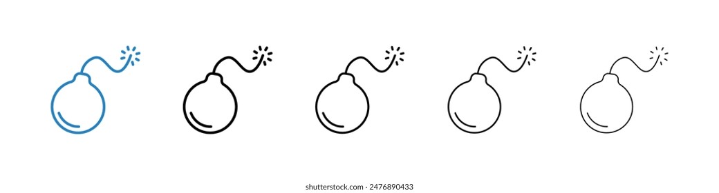 Bombe Schwarz-Weiß-Vektorgrafik-Symbol
