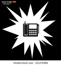 Bomb, blast. Explosion, cotton. Flash, an explosion on a black background. phone, vector illustration, EPS 10