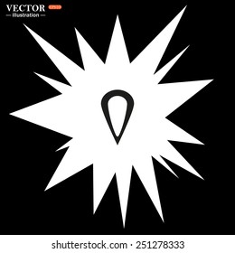 Bomb, blast. Explosion, cotton. Flash, an explosion on a black background. gps,  vector illustration, EPS 10