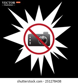 Bomb, blast. Explosion, cotton. Flash, an explosion on a black background. photo camera, vector illustration, EPS 10
