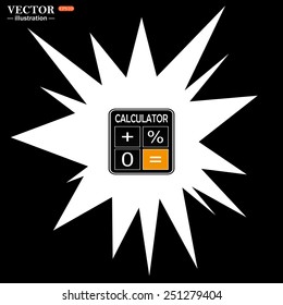 Bomb, blast. Explosion, cotton. Flash, an explosion on a black background. calculator, vector illustration, EPS 10