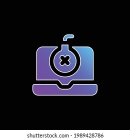Bomb blue gradient vector icon