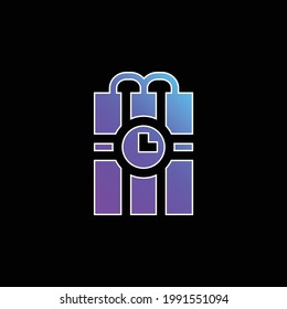 Bomb blue gradient vector icon