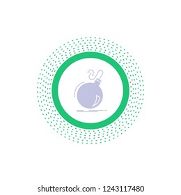 Bomb, boom, danger, ddos, explosion Glyph Icon. Vector isolated illustration