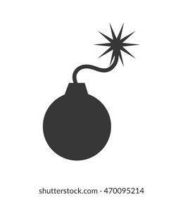 bomb boom explotion dynamite spark dangerous caution vector illustration isolated
