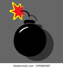 Ataques con pincel de bomba. Ilustración vectorial.